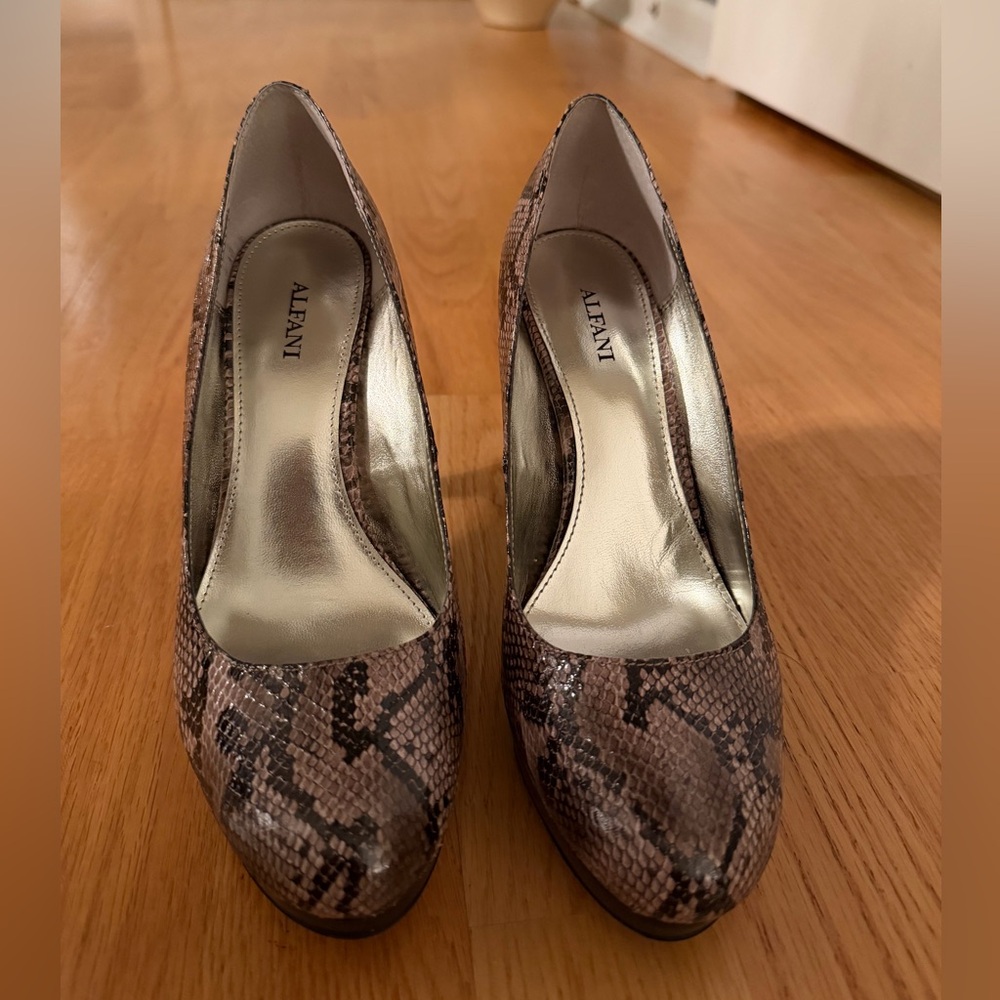 Alfani snake skin patterned heels